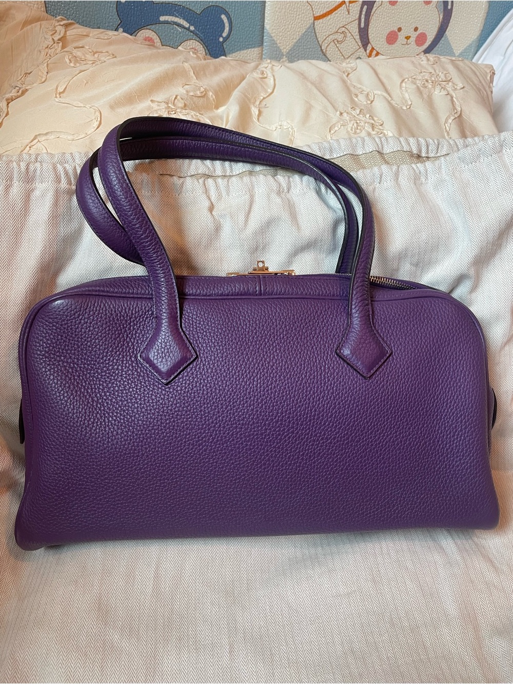 Hermes Ebene Clemence Victoria Elan 38 Bag